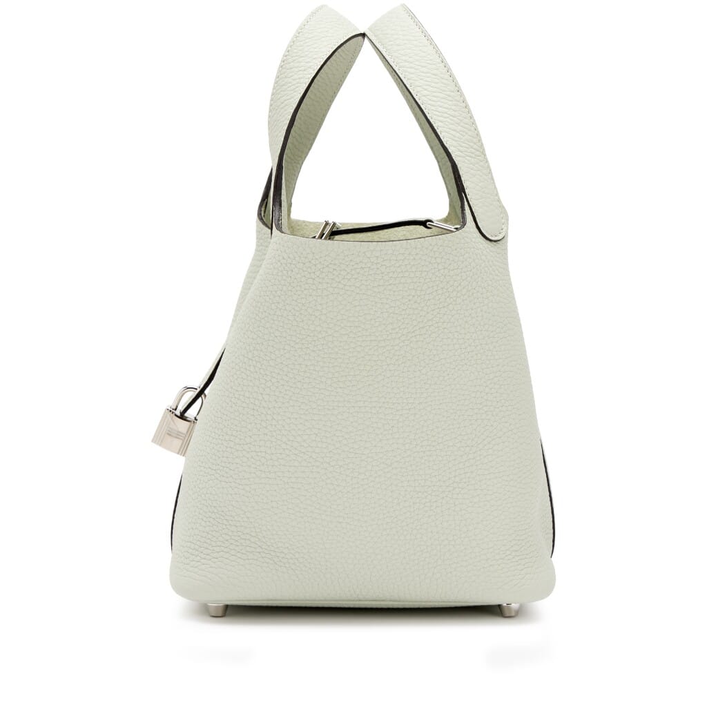 Gris Neve Clemence Picotin Lock 18 Palladium Hardware, 2023