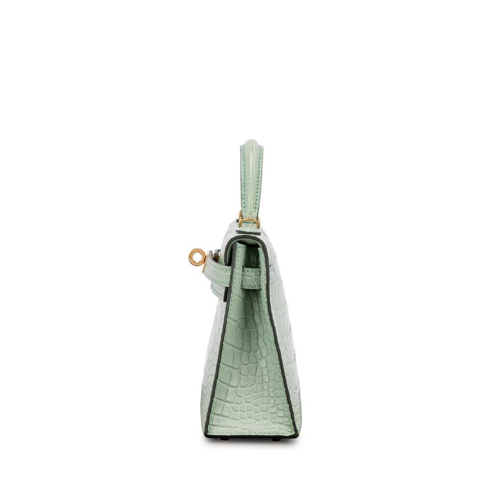 Vert d'Eau Matte Mississippiensis Alligator Mini Kelly II 20 Gold Hardware, 2024