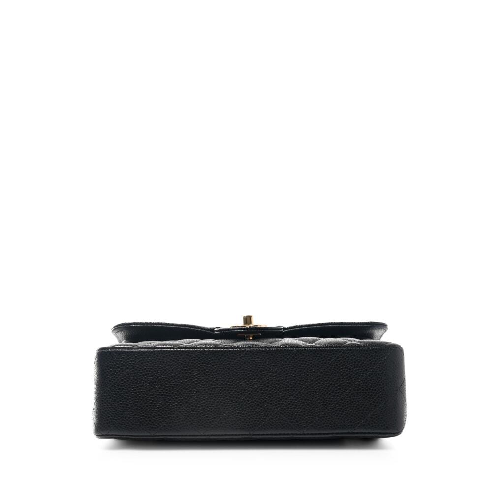 Black Quilted Caviar Small Timeless Double Flap Gold Hardware, 2022