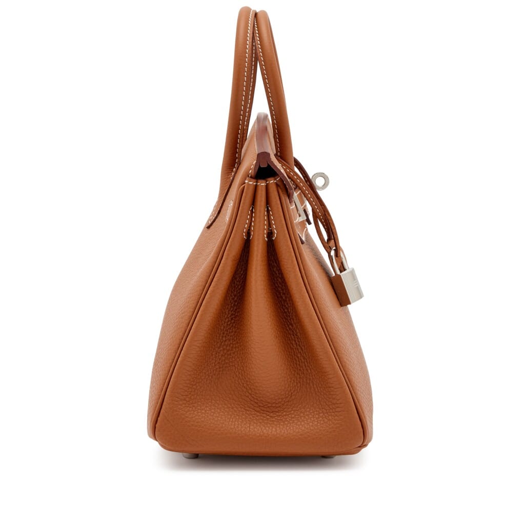 Gold Togo Birkin 25 Palladium Hardware, 2025