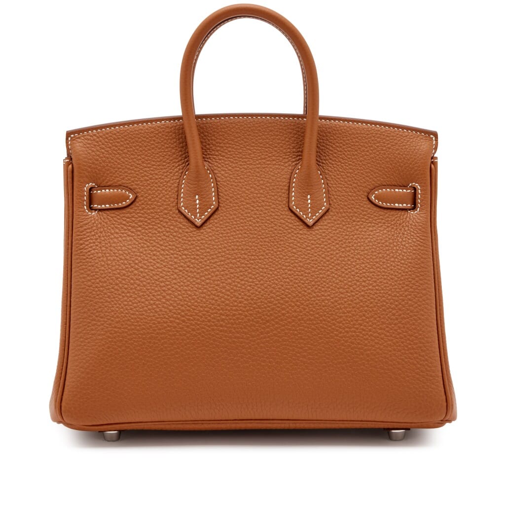 Gold Togo Birkin 25 Palladium Hardware, 2025