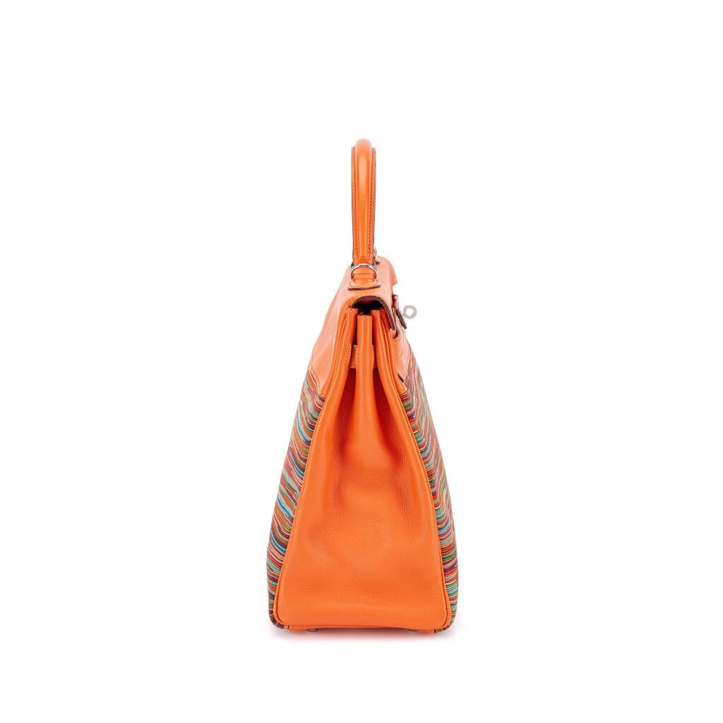 Limited Edition Orange H Evercalf Vibrato Kelly 35 Retourne Palladium Hardware, 2007