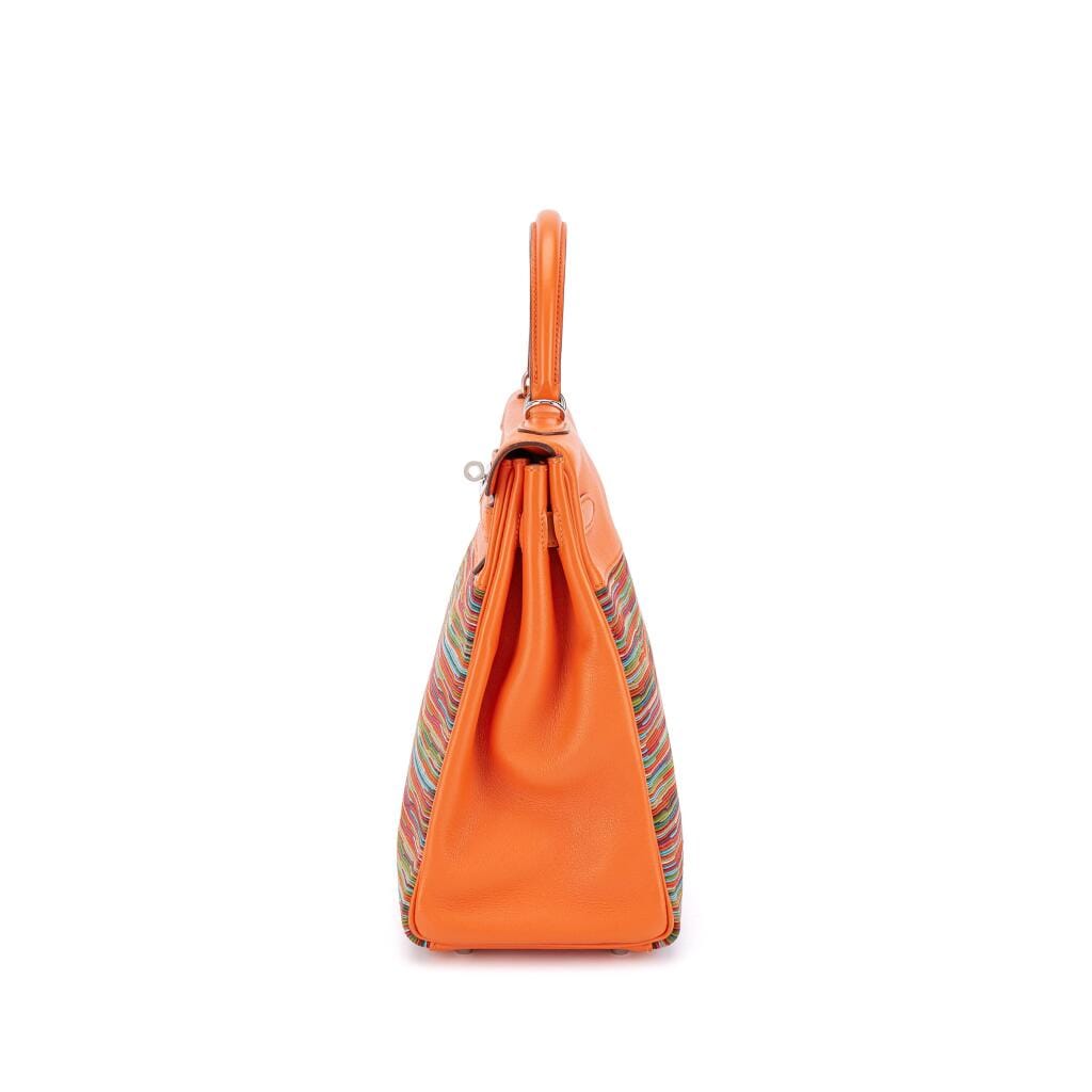 Limited Edition Orange H Evercalf Vibrato Kelly 35 Retourne Palladium Hardware, 2007