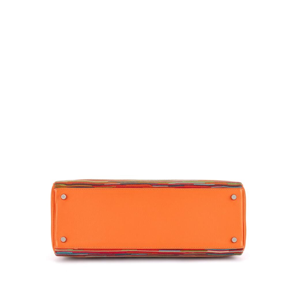 Limited Edition Orange H Evercalf Vibrato Kelly 35 Retourne Palladium Hardware, 2007
