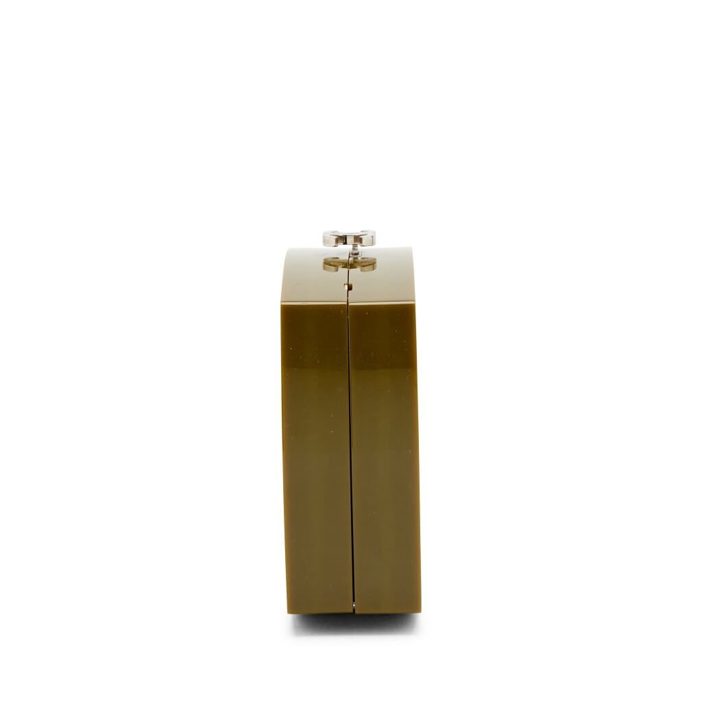 Green Acrylic Feministe Mais Feminine Box Minaudière Cluch Silver Hardware, 2014-2015