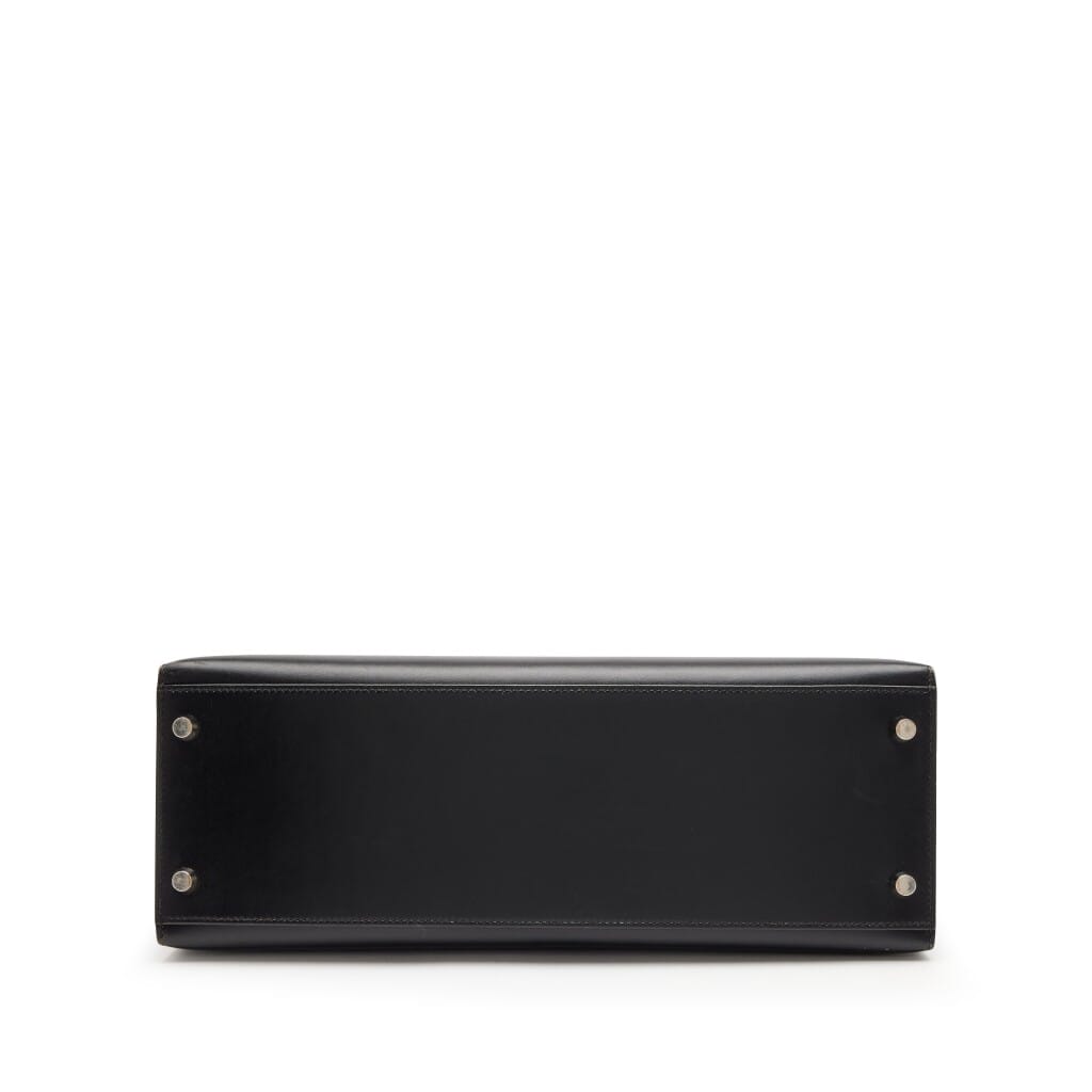 Vintage Black Box Calf Kelly 32 Sellier Palladium Hardware, 2000