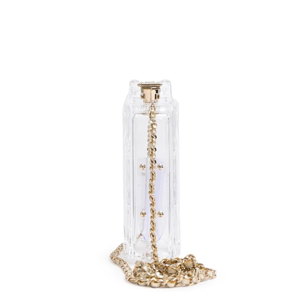 Limited Edition Clear Lucite Dubai by Night Gas Tank Pale Gold Hardware, 2015