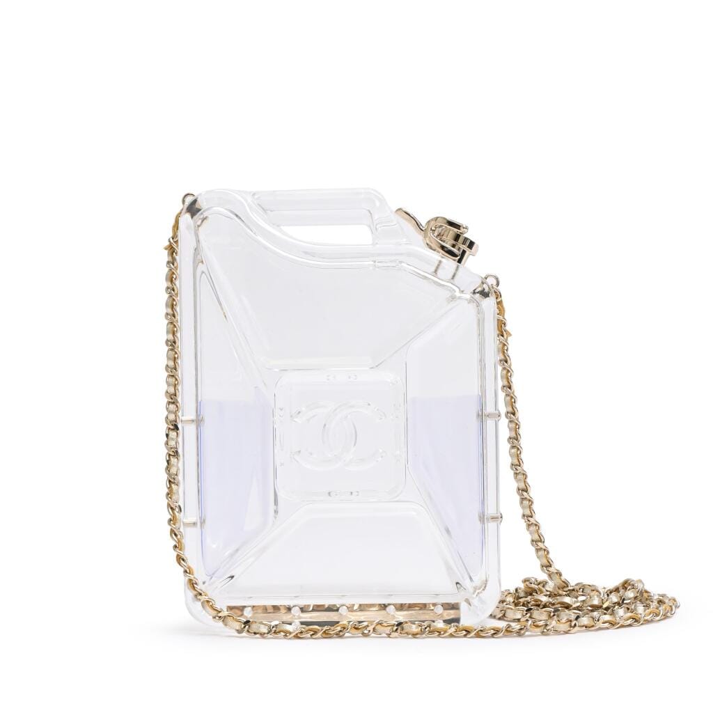 Limited Edition Clear Lucite Dubai by Night Gas Tank Pale Gold Hardware, 2015