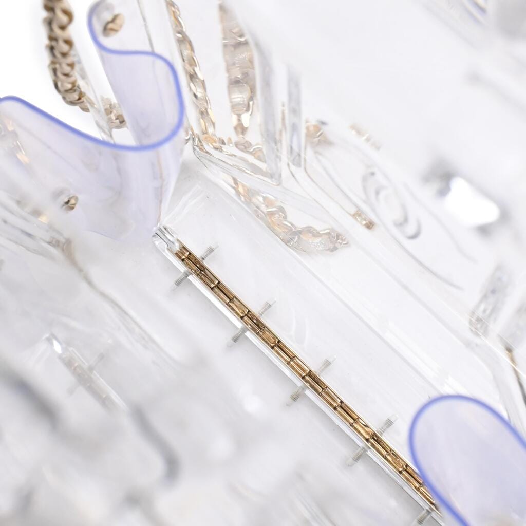 Limited Edition Clear Lucite Dubai by Night Gas Tank Pale Gold Hardware, 2015