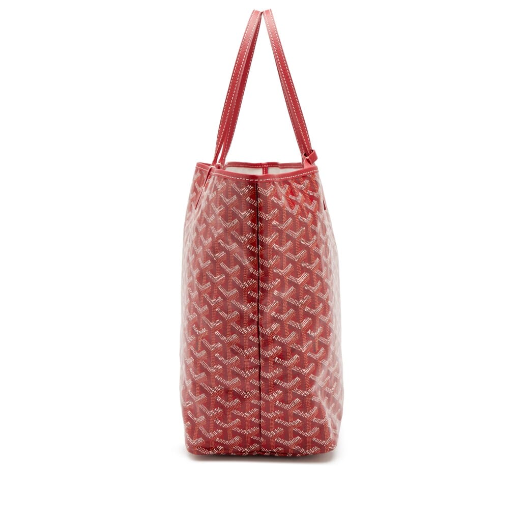 Red Goyardine Canvas and Chevroches Calfskin Saint Louis PM Bag, 2024