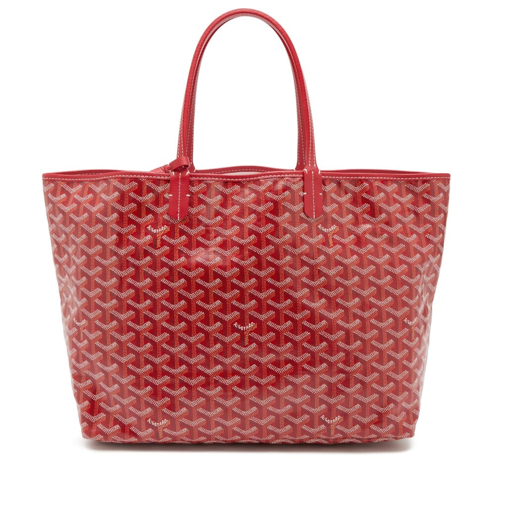 Red Goyardine Canvas and Chevroches Calfskin Saint Louis PM Bag, 2024