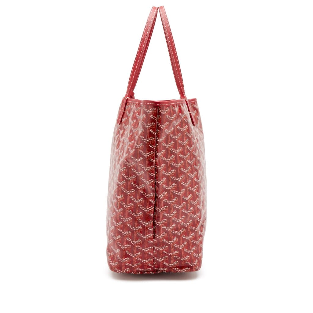 Red Goyardine Canvas and Chevroches Calfskin Saint Louis PM Bag, 2024