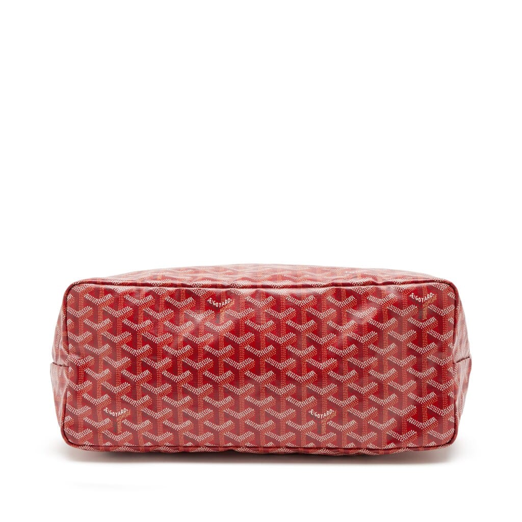 Red Goyardine Canvas and Chevroches Calfskin Saint Louis PM Bag, 2024