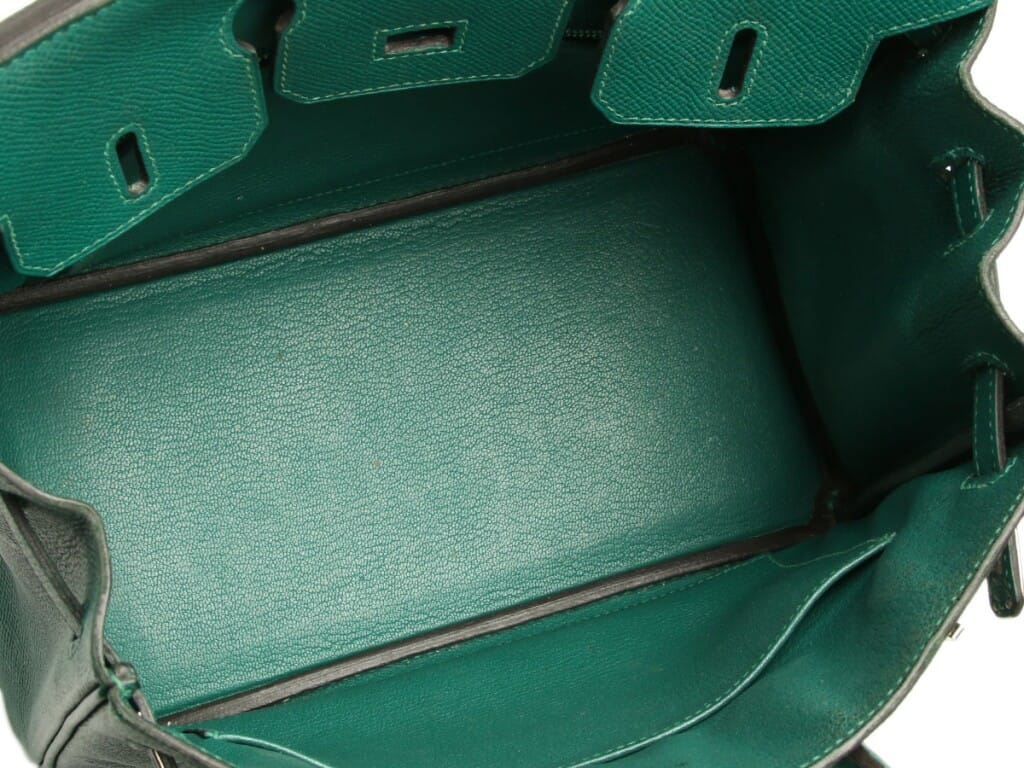 Malachite Epsom Birkin 25 Palladium Hardware, 2014