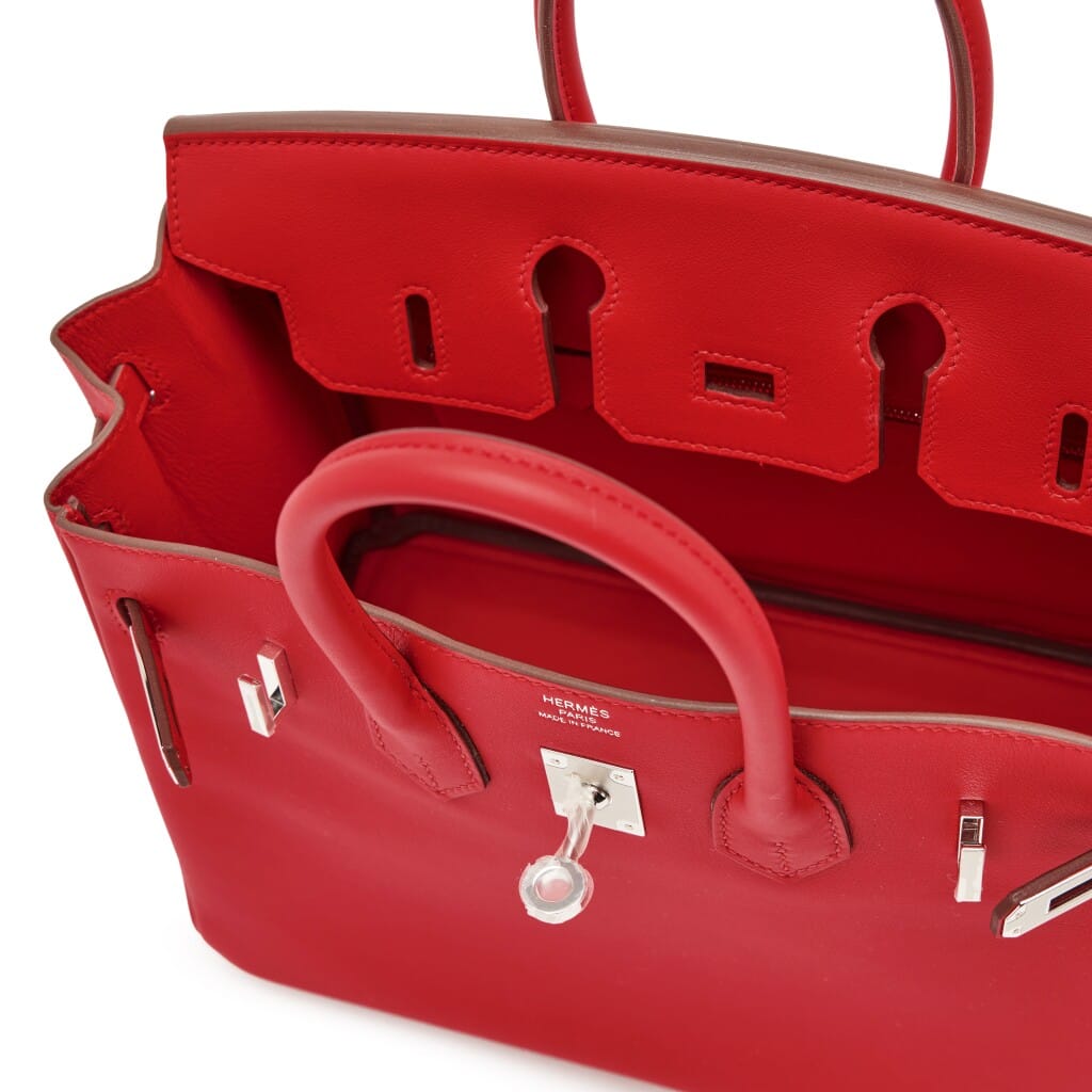 Rouge de Coeur Swift Birkin 25 Palladium Hardware, 2026