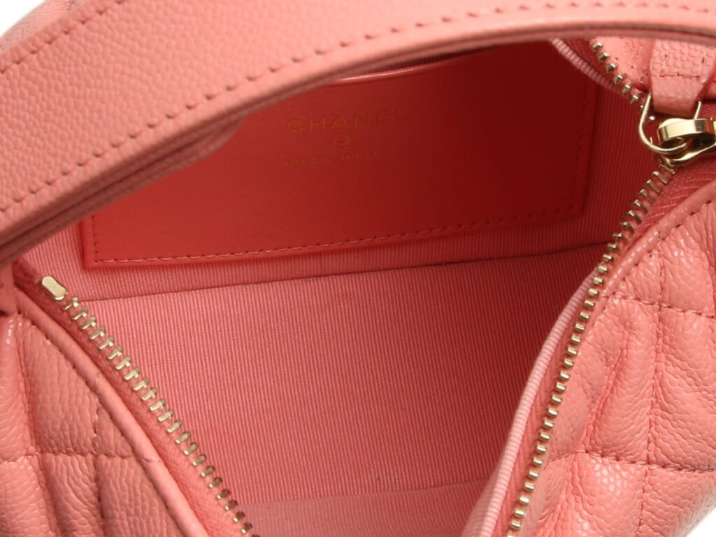 Pink Quilted Caviar Small Hobo Clutch Gold Hardware, 2020s
