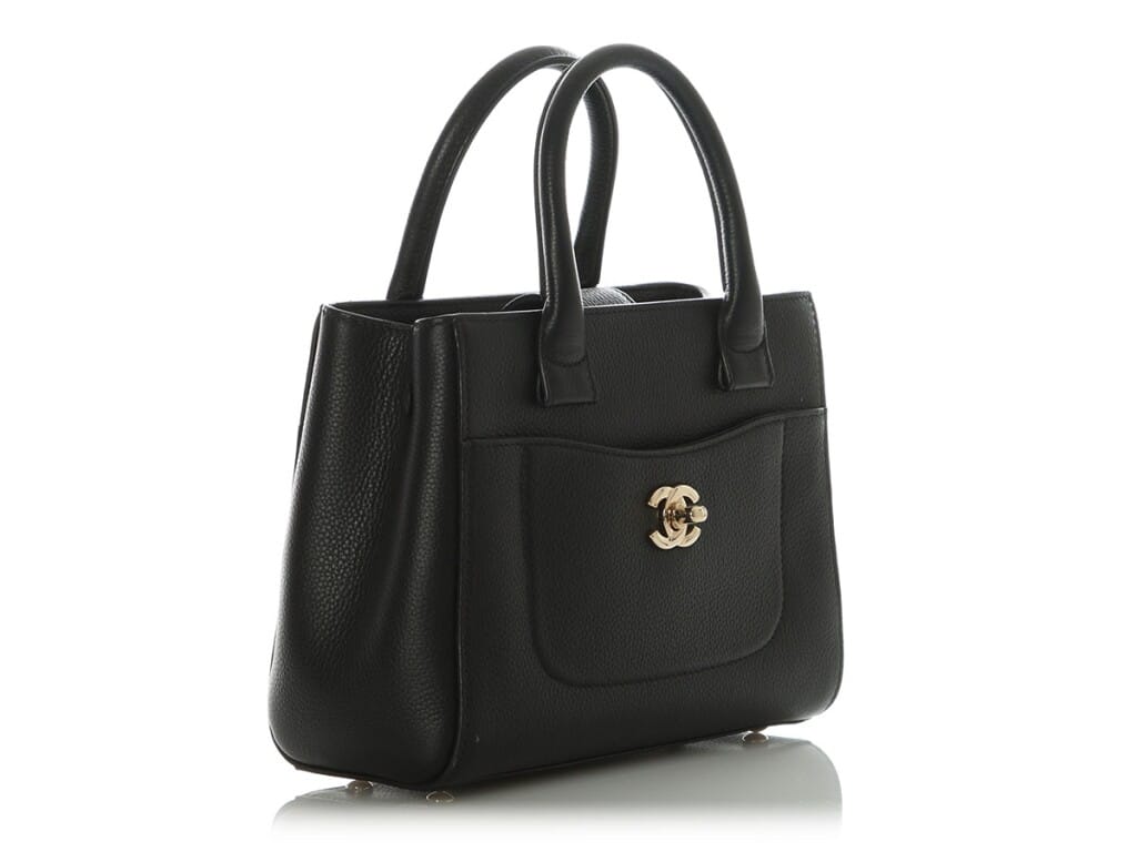 Black Caviar Small Top Handle Bag Gold Hardware, 2016-2017
