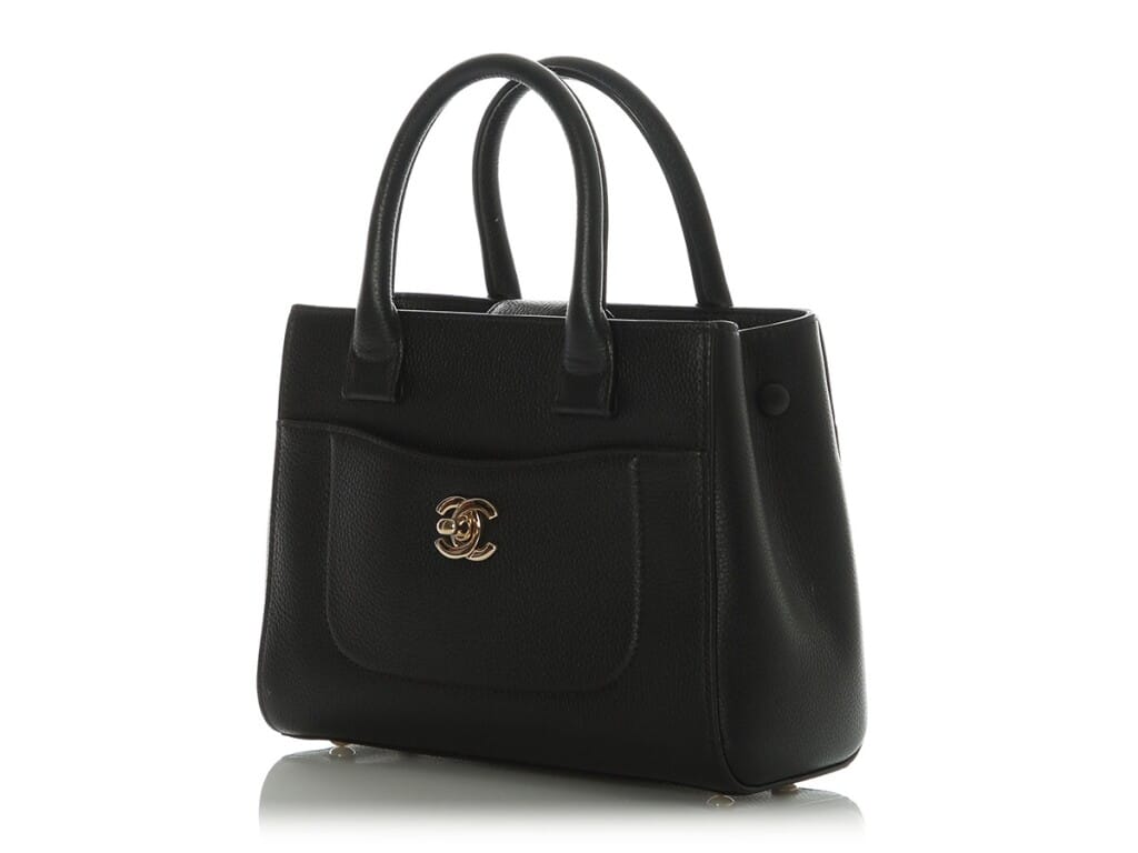 Black Caviar Small Top Handle Bag Gold Hardware, 2016-2017