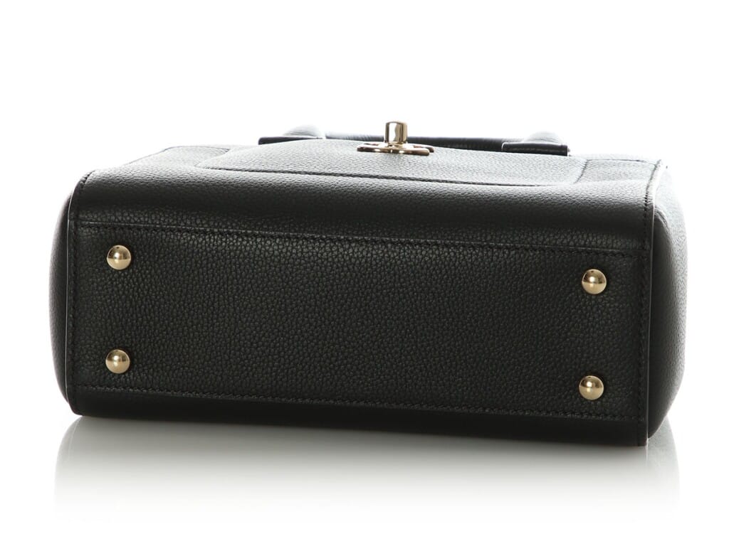 Black Caviar Small Top Handle Bag Gold Hardware, 2016-2017