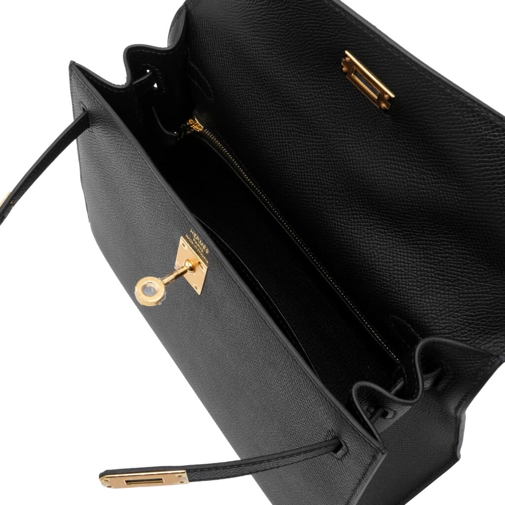Black Epsom Sellier Kelly 25 Gold Hardware, 2026