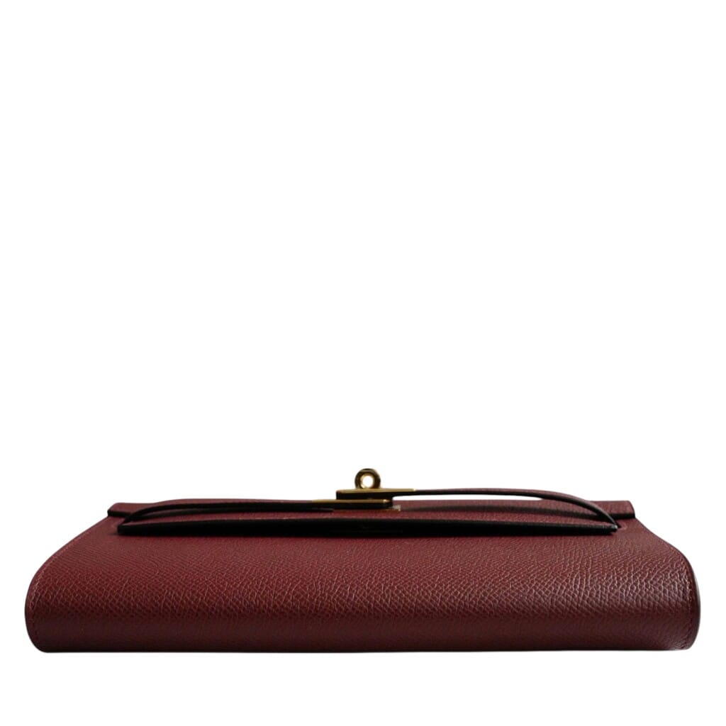 Rouge H Epsom Kelly-To-Go Wallet Gold Hardware, 2026