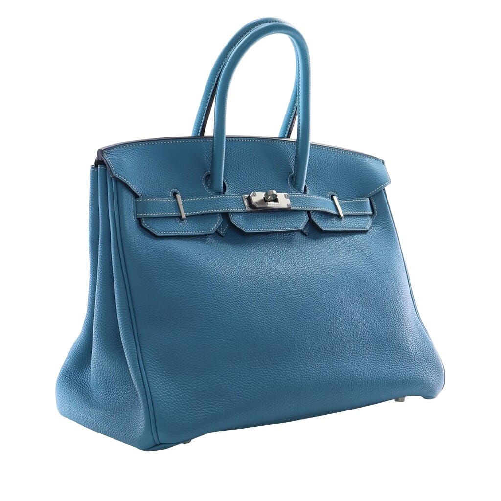Bleu Jean Togo Birkin 35 Palladium Hardware, 2005