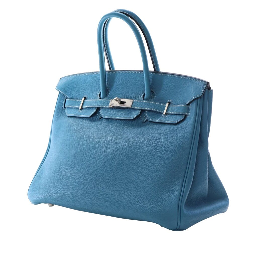Bleu Jean Togo Birkin 35 Palladium Hardware, 2005