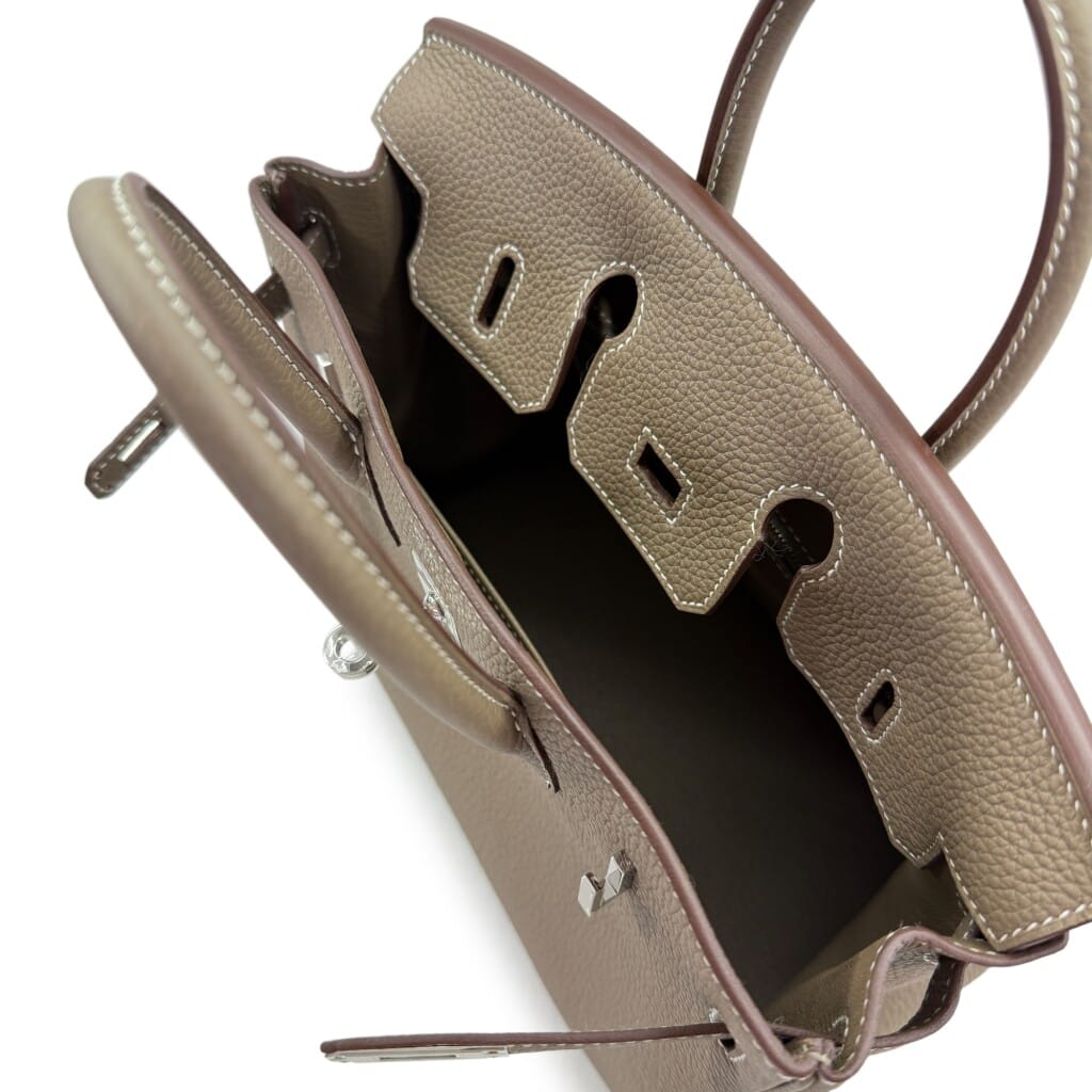 Etoupe Togo Birkin 25 Palladium Hardware, 2026