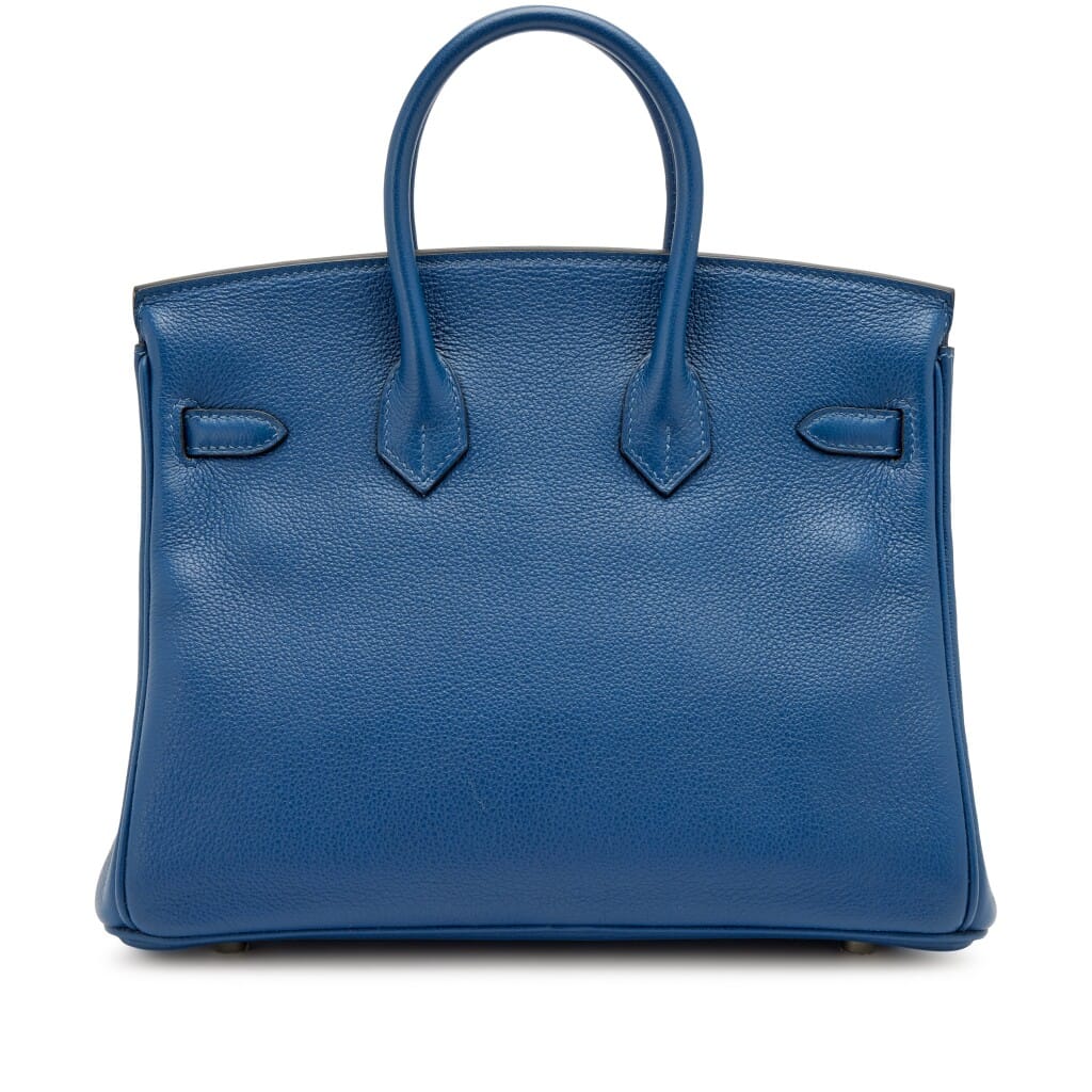 Deep Bleu Novillo Birkin 25 Palladium Hardware, 2019