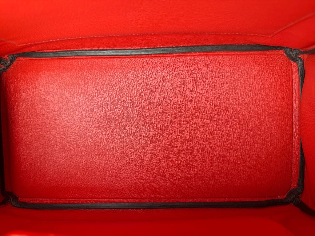Geranium Shiny Crocodile Birkin 30 Palladium Hardware, 2015