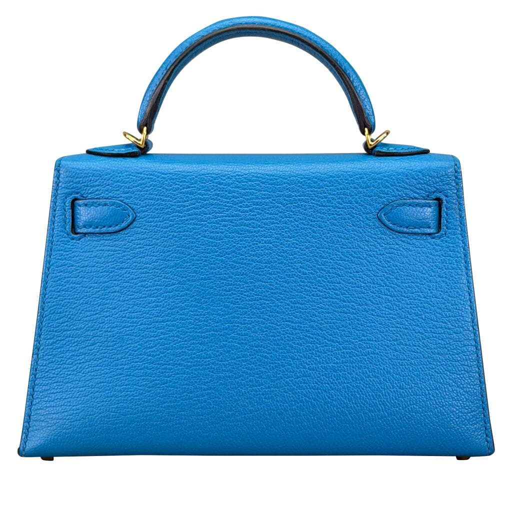 Bleu Frida Chèvre Mysore Mini Kelly 20 II Gold Hardware, 2020