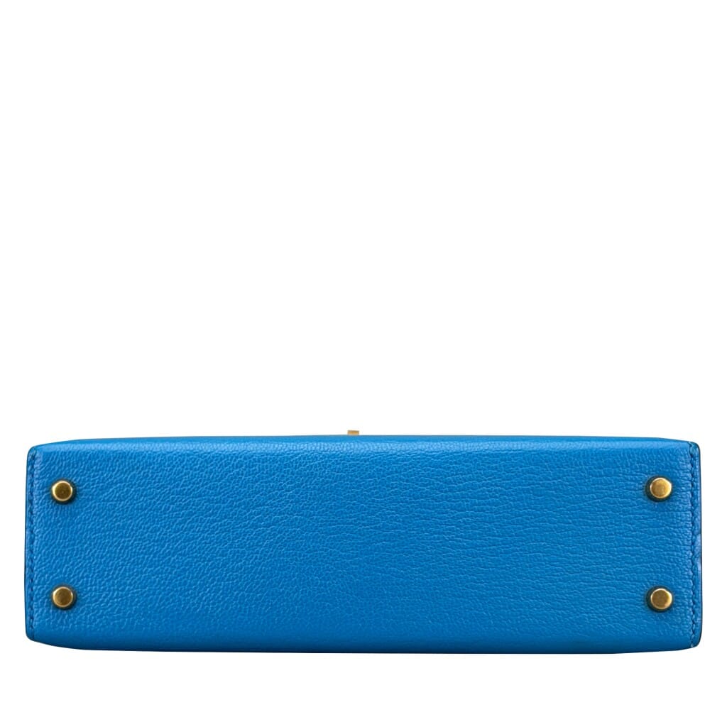 Bleu Frida Chèvre Mysore Mini Kelly 20 II Gold Hardware, 2020