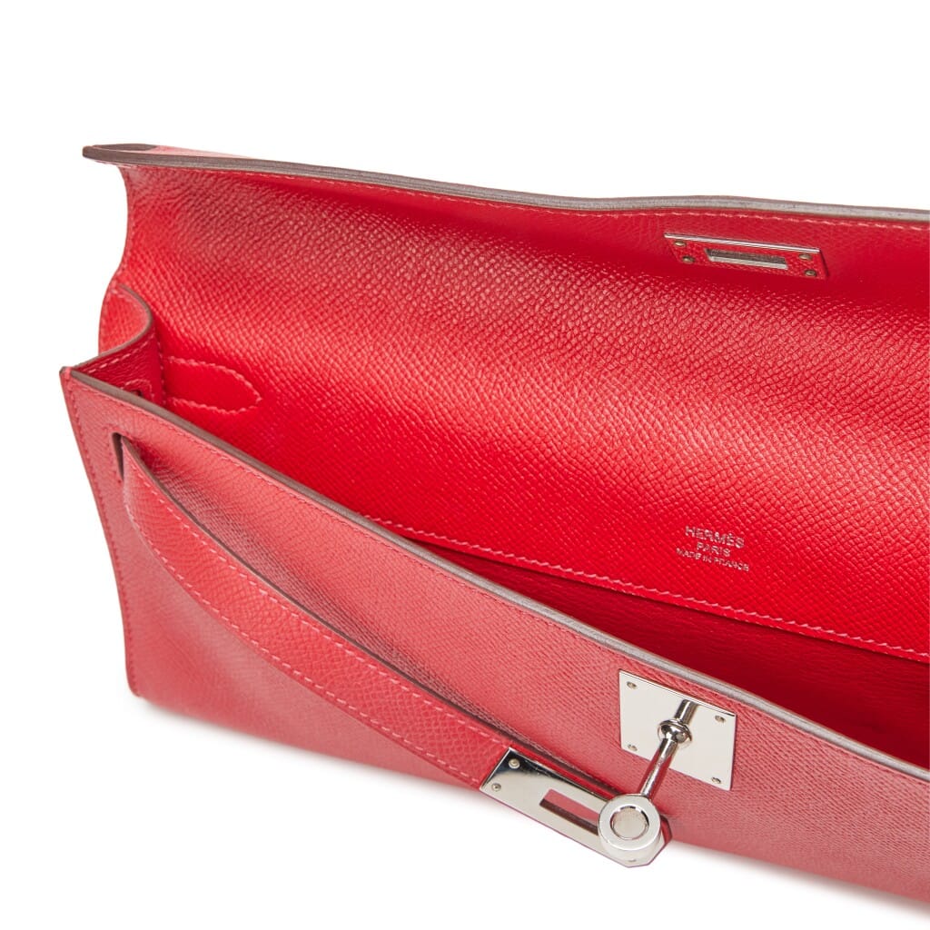 Rouge Casaque Epsom Kelly Cut Pochette Palladium Hardware, 2015