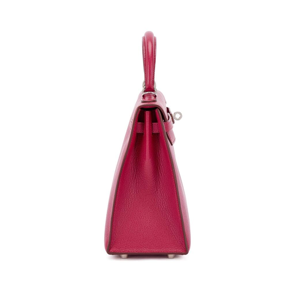Fuchsia Chèvre Kelly 25 Sellier Palladium Hardware, 2002