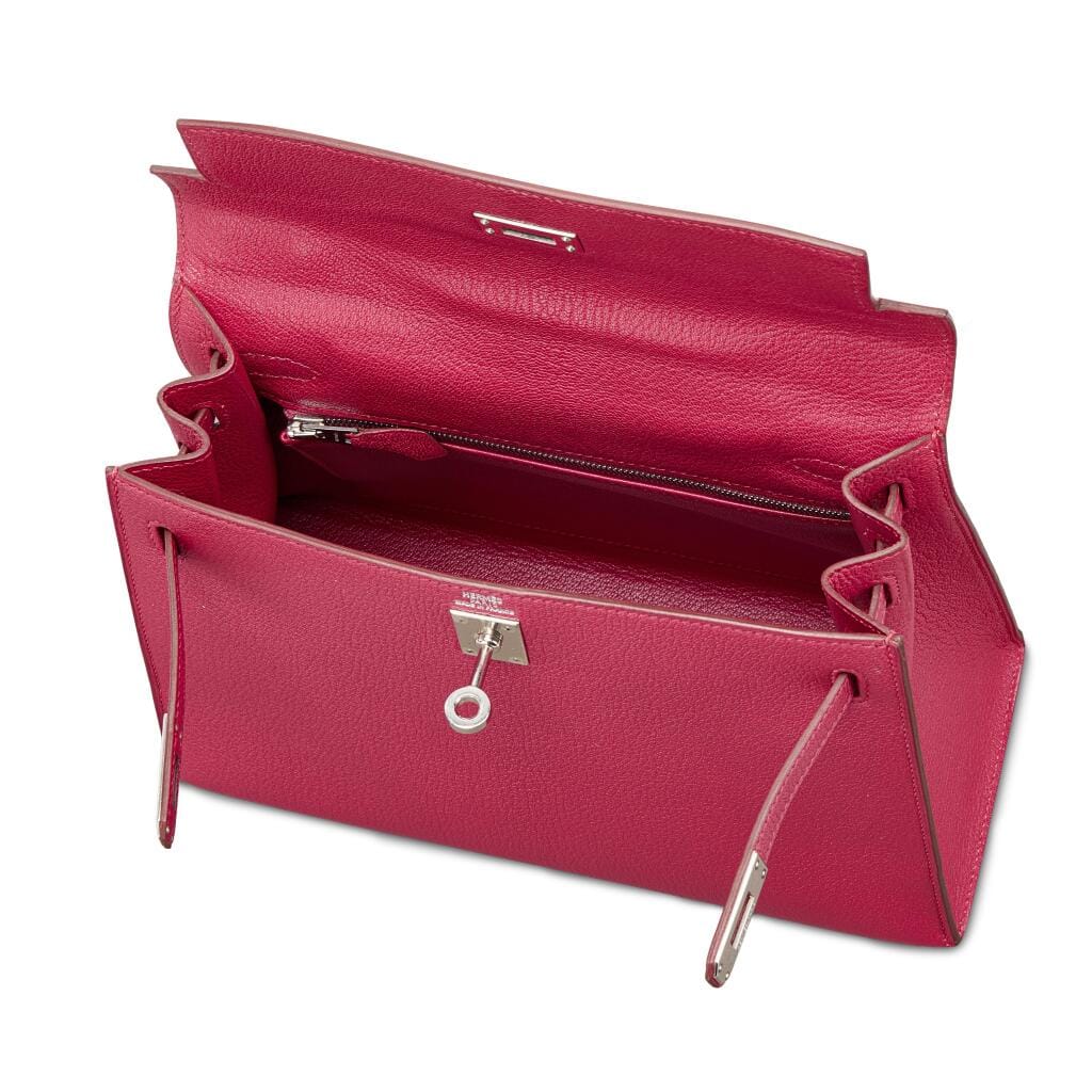 Fuchsia Chèvre Kelly 25 Sellier Palladium Hardware, 2002