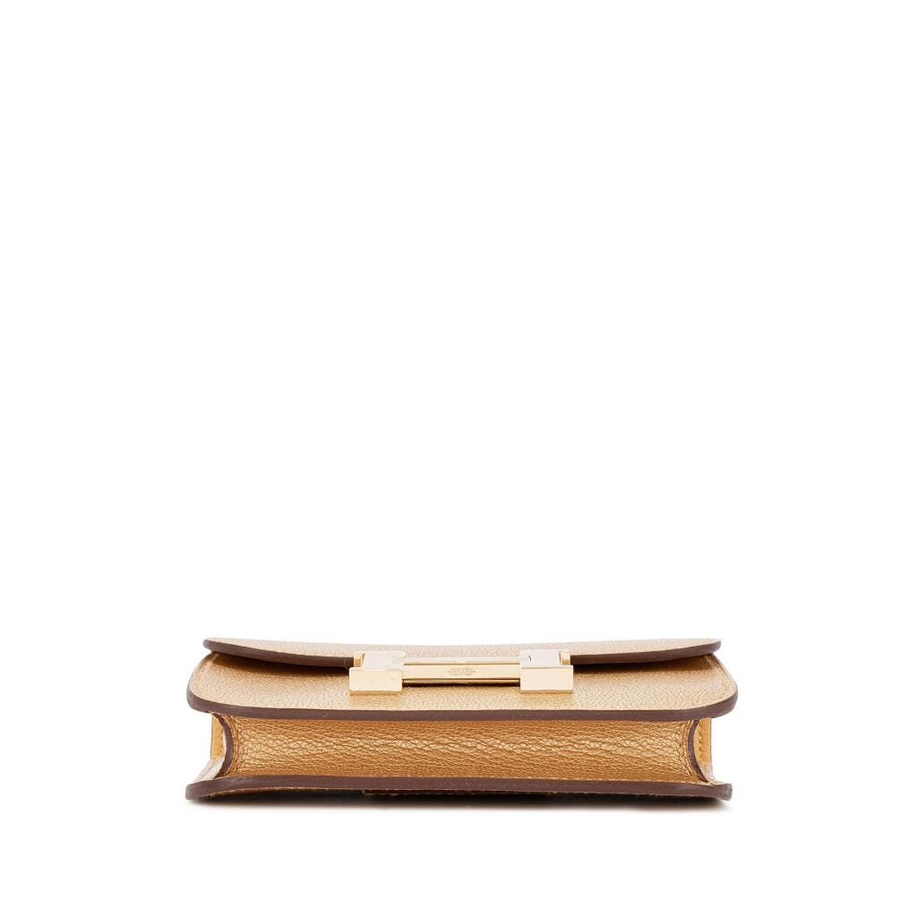 Doré Chèvre Chamkilight Constance Slim Wallet Permabrass Hardware, 2025