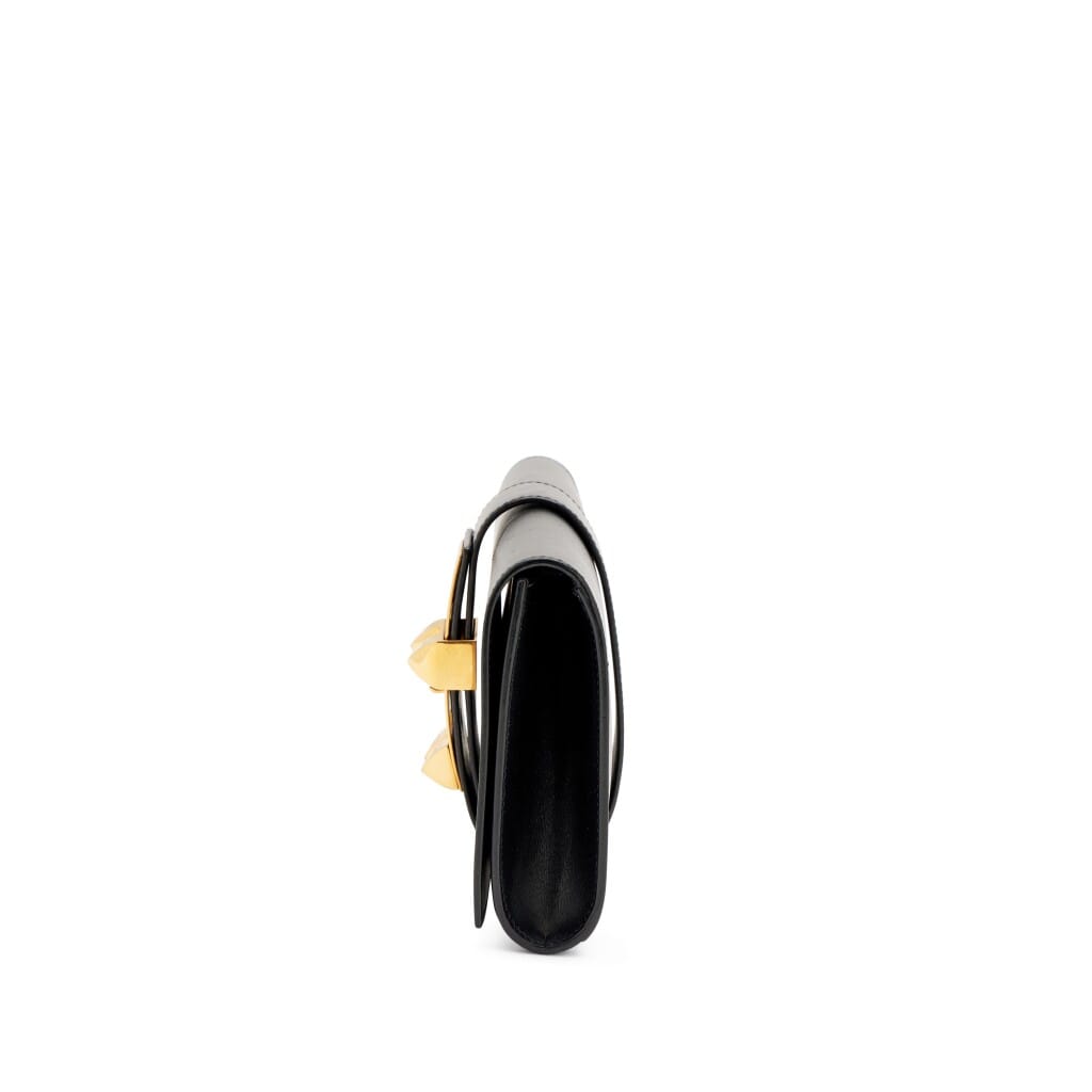 Black Tadelakt Medor 29 Clutch Gold Hardware, 2006