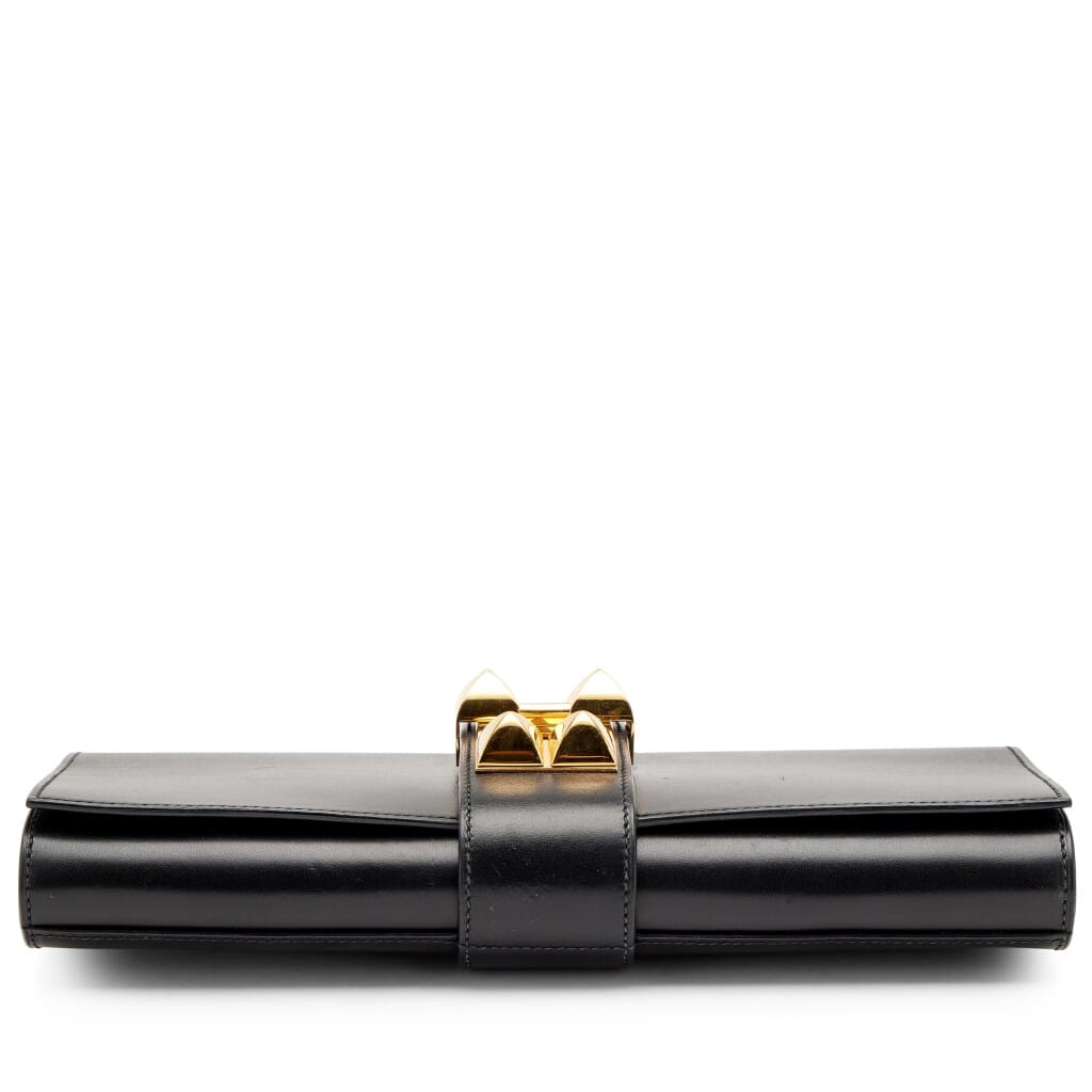 Black Tadelakt Medor 29 Clutch Gold Hardware, 2006