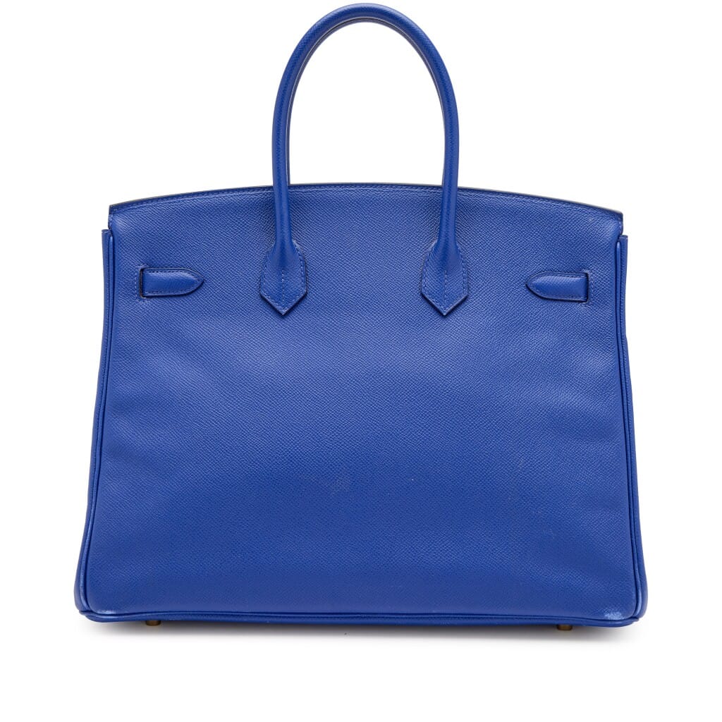 Bleu Electrique Epsom Birkin 35 Gold Hardware, 2014