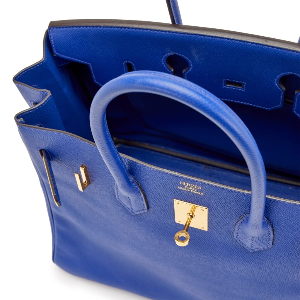 Bleu Electrique Epsom Birkin 35 Gold Hardware, 2014