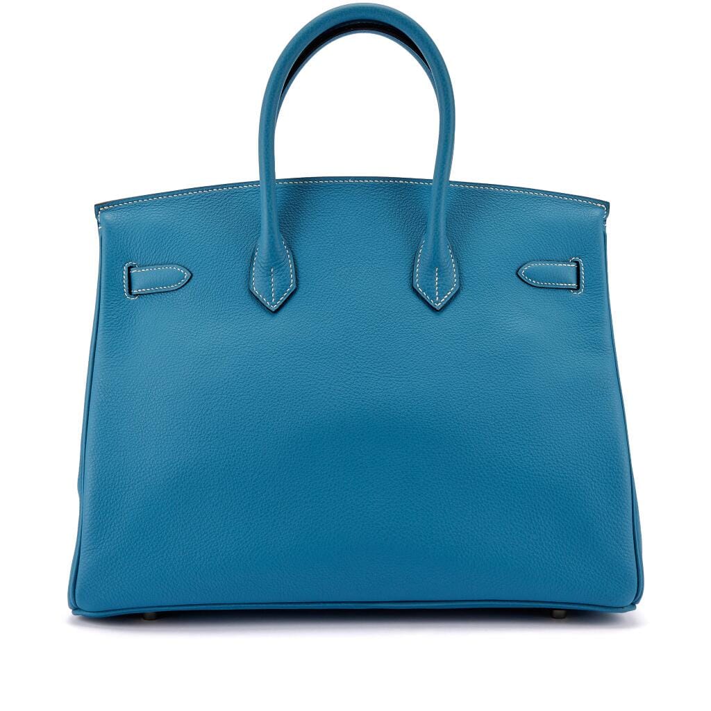 Bleu Jean Togo Birkin 35 Palladium Hardware, 2001