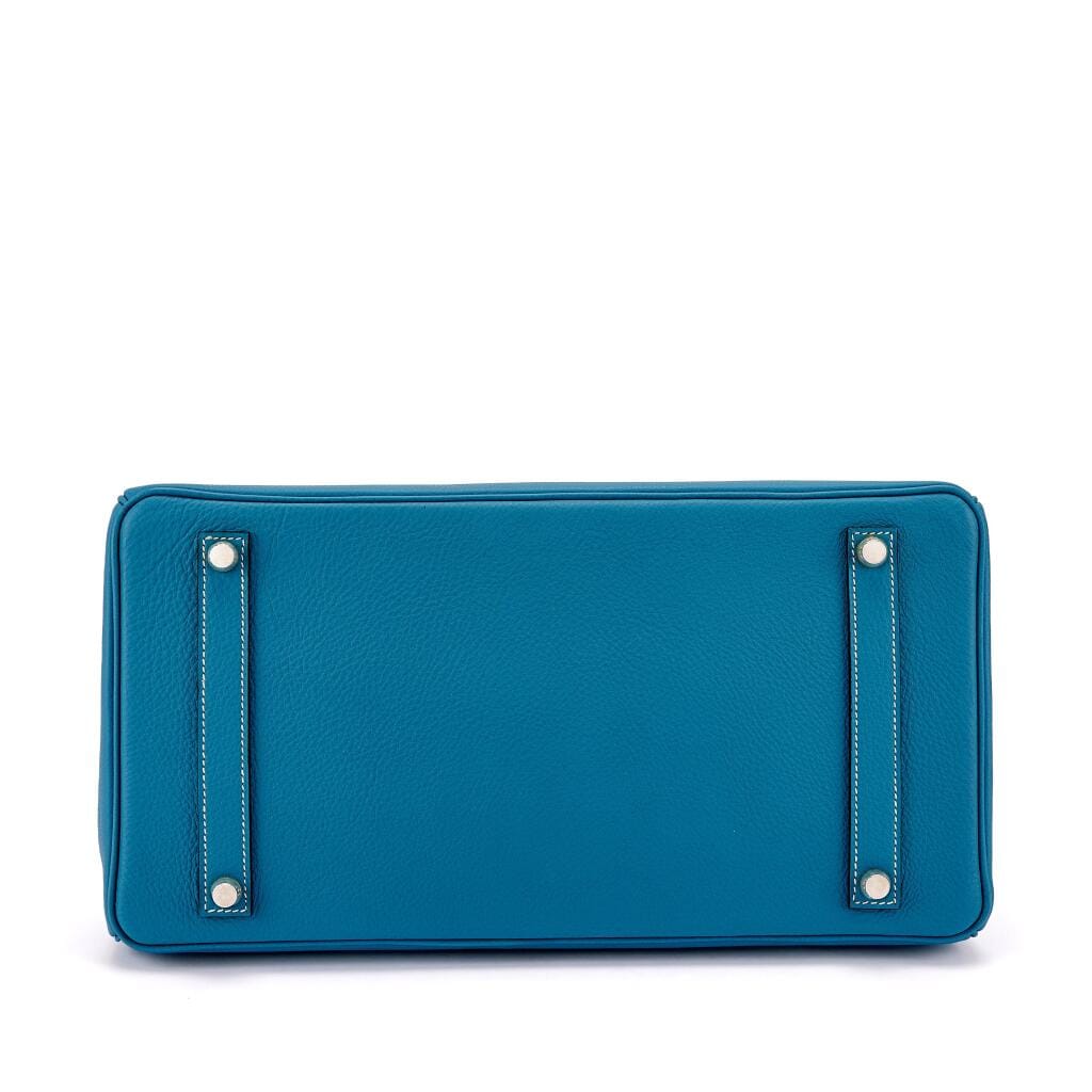 Bleu Jean Togo Birkin 35 Palladium Hardware, 2001