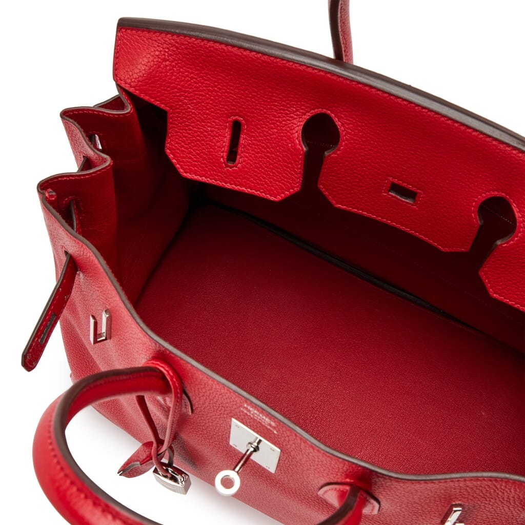 Rouge Casaque Clemence Birkin 35 Palladium Hardware, 2012