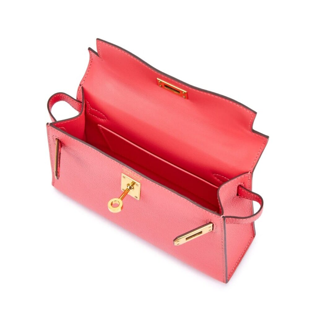 Rose Lipstick Chèvre Mysore Mini Kelly 20 II Gold Hardware, 2016