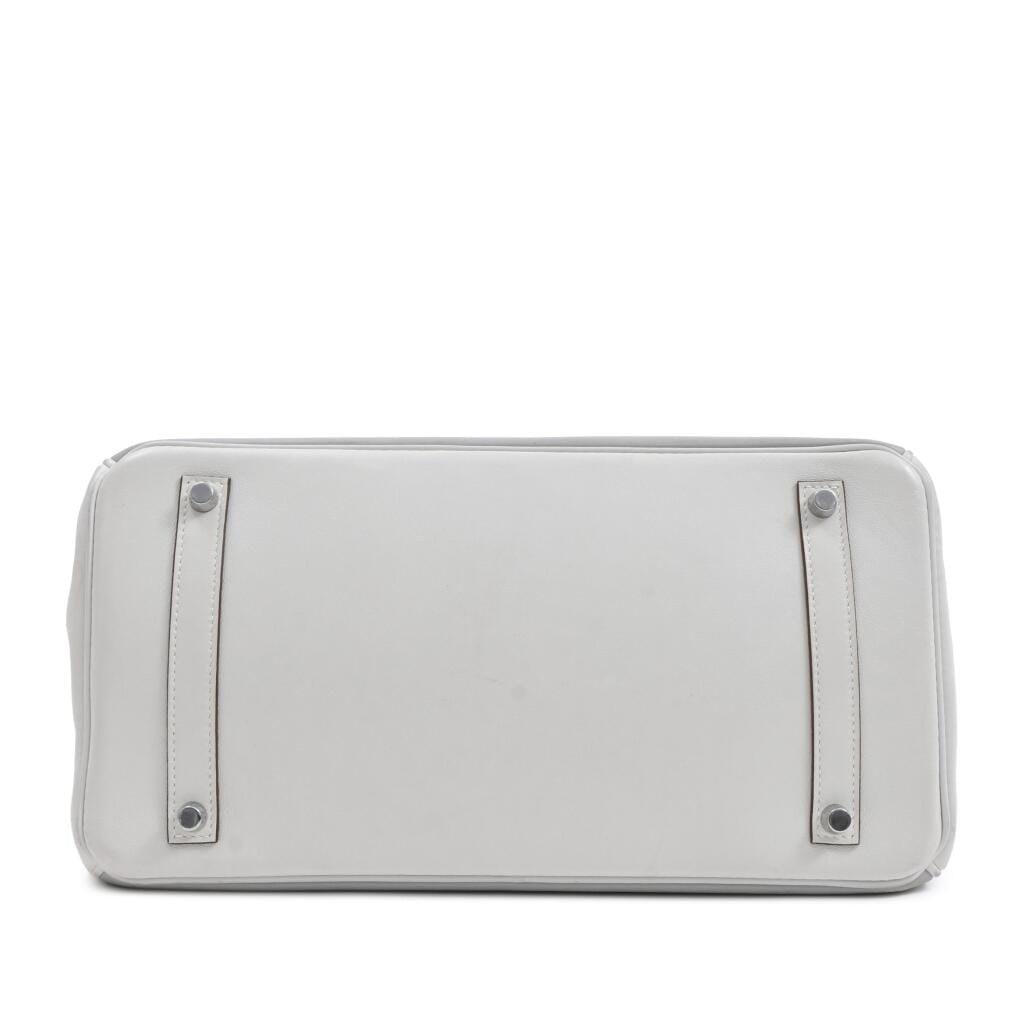 Limited Edition White and Gris Perle Swift Ghillies Birkin 35 Palladium Hardware, 2012
