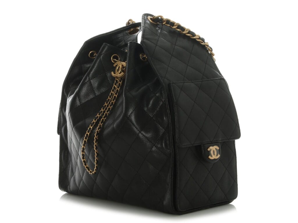Black Quilted Caviar Medium 25 Aged Gold Hardware, 2026