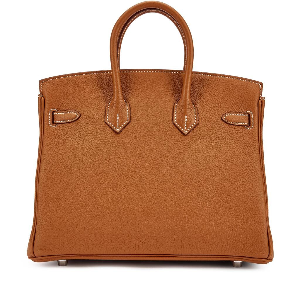 Gold Togo Birkin 25 Palladium Hardware, 2025