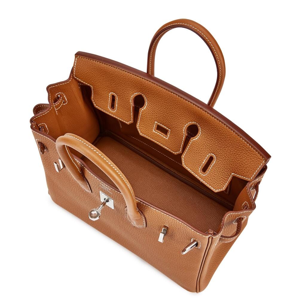 Gold Togo Birkin 25 Palladium Hardware, 2025