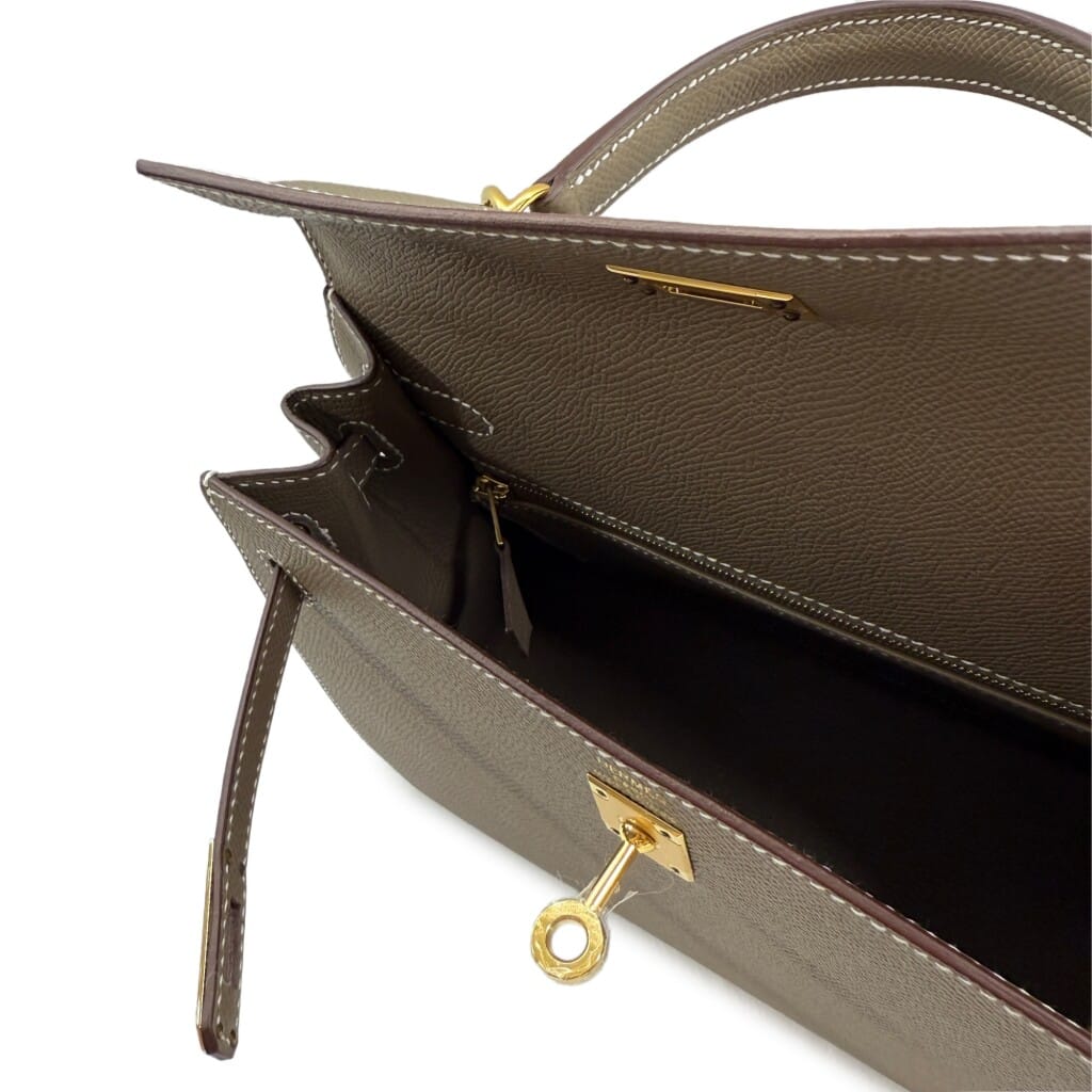 Etoupe Epsom Kelly 25 Sellier Gold Hardware, 2026