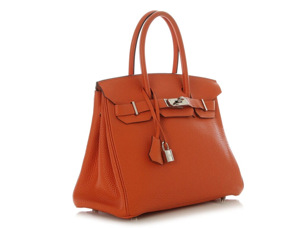 Orange Togo Birkin 30 Palladium Hardware, 2006